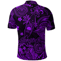 Hawaii Surfing Polynesian Polo Shirt Unique Style Purple LT8 - Polynesian Pride