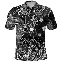 Hawaii Surfing Polynesian Polo Shirt Unique Style Black LT8 - Polynesian Pride