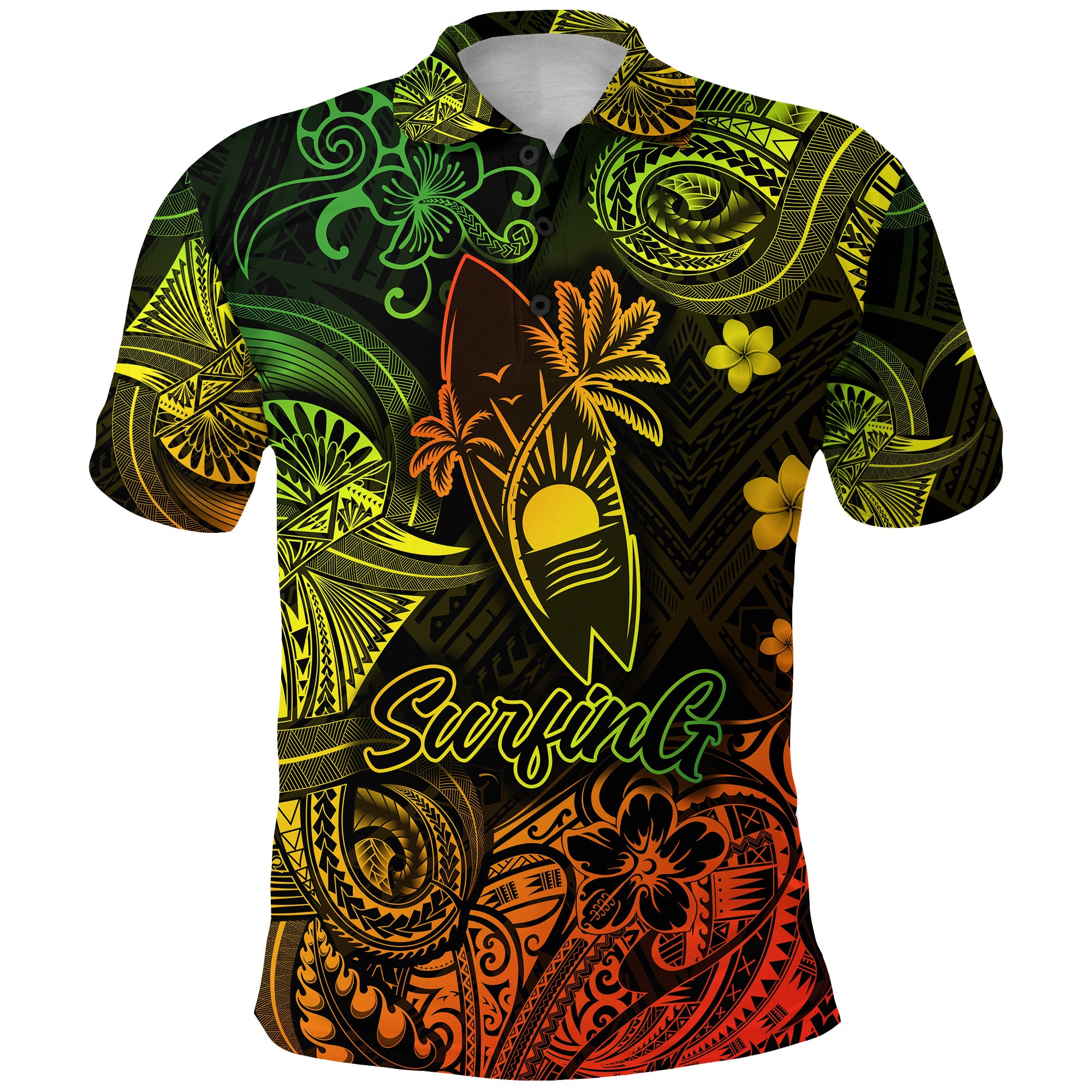 Custom Hawaii Surfing Polynesian Polo Shirt Unique Style Reggae LT8 - Polynesian Pride