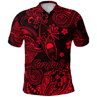 Hawaii Surfing Polynesian Polo Shirt Unique Style Red LT8 - Polynesian Pride