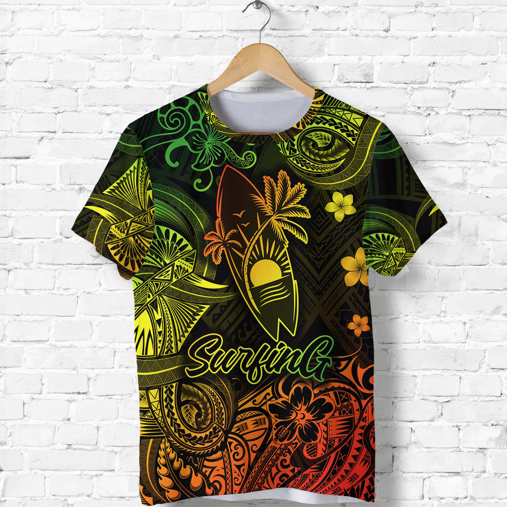 Hawaii Surfing Polynesian T Shirt Unique Style Reggae LT8 - Polynesian Pride