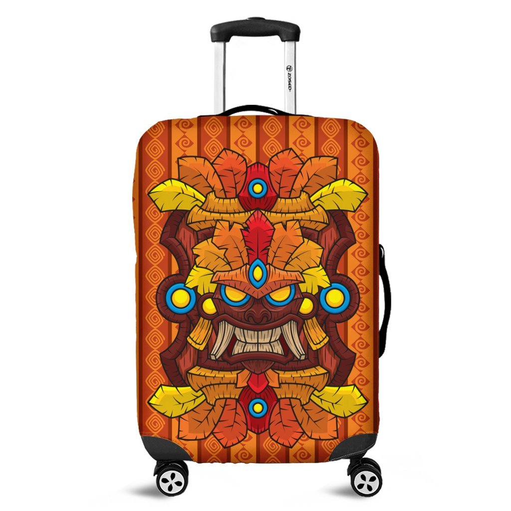 Hawaii Tiki Pattern Luggage Covers - AH Black - Polynesian Pride