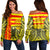 Hawaii - Hawaiian Mauna Kea Women's Off Shoulder Sweater - Speaka Style - AH Yellow - Polynesian Pride