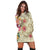 Hawaii Triple Marble Turtle Polynesian Hibiscus Hoodie Dress - AH - Benjamin Style - Beige - Polynesian Pride