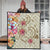 Hawaii Triple Marble Turtle Polynesian Hibiscus Premium Quilts - AH - Benjamin Style - Beige - Polynesian Pride