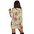 Hawaii Triple Marble Turtle Polynesian Hibiscus Hoodie Dress - AH - Benjamin Style - Beige - Polynesian Pride