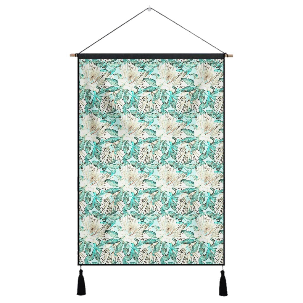 Hawaii Tropical Blue Hanging Poster - AH- Hanging Poster 43 x 65 cm Cotton And Linen - Polynesian Pride