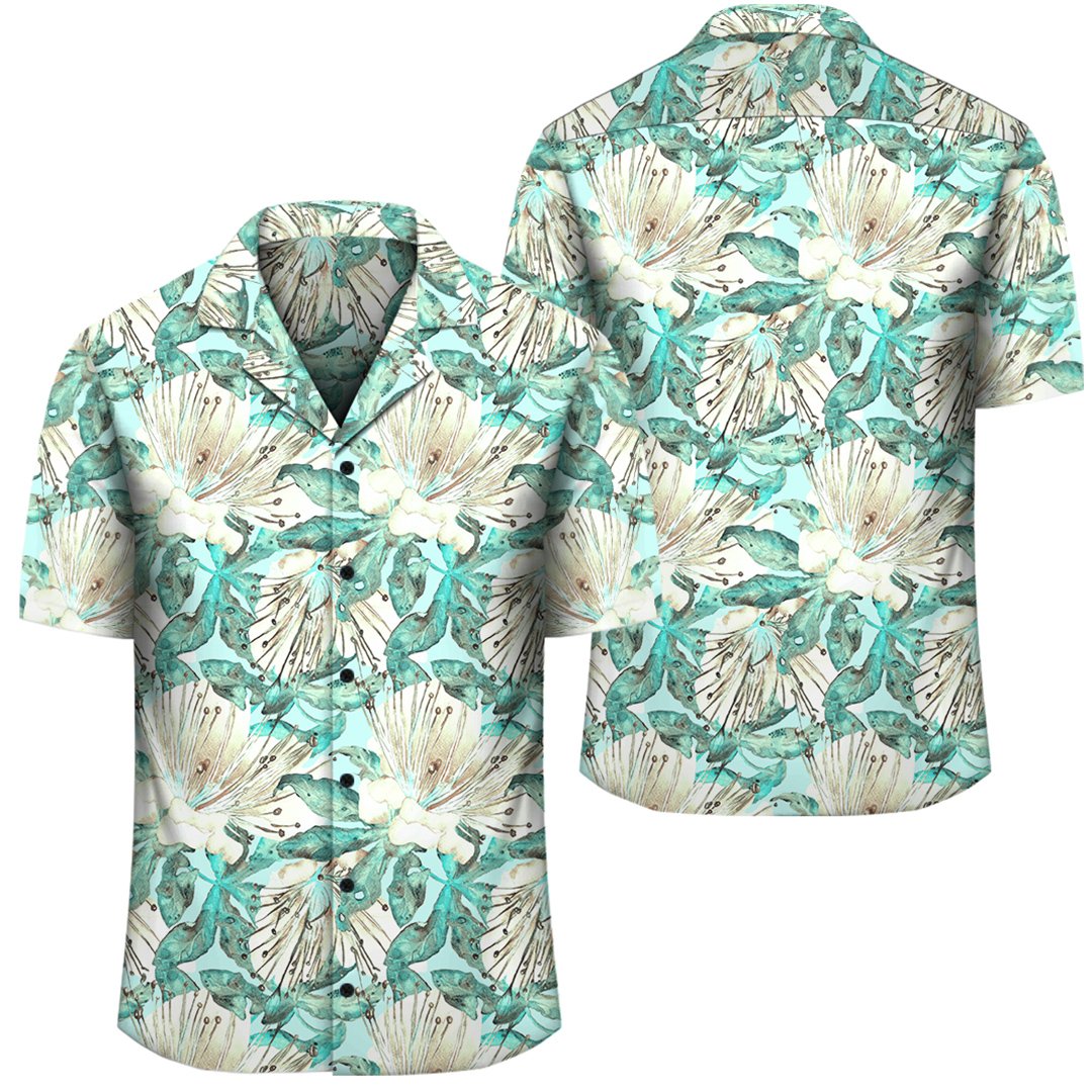 Hawaii Tropical Blue Hawaiian Shirt Unisex Black - Polynesian Pride