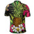 Hawaii Tropical Flowers Pineapple Polo Shirt - Polynesian Pride