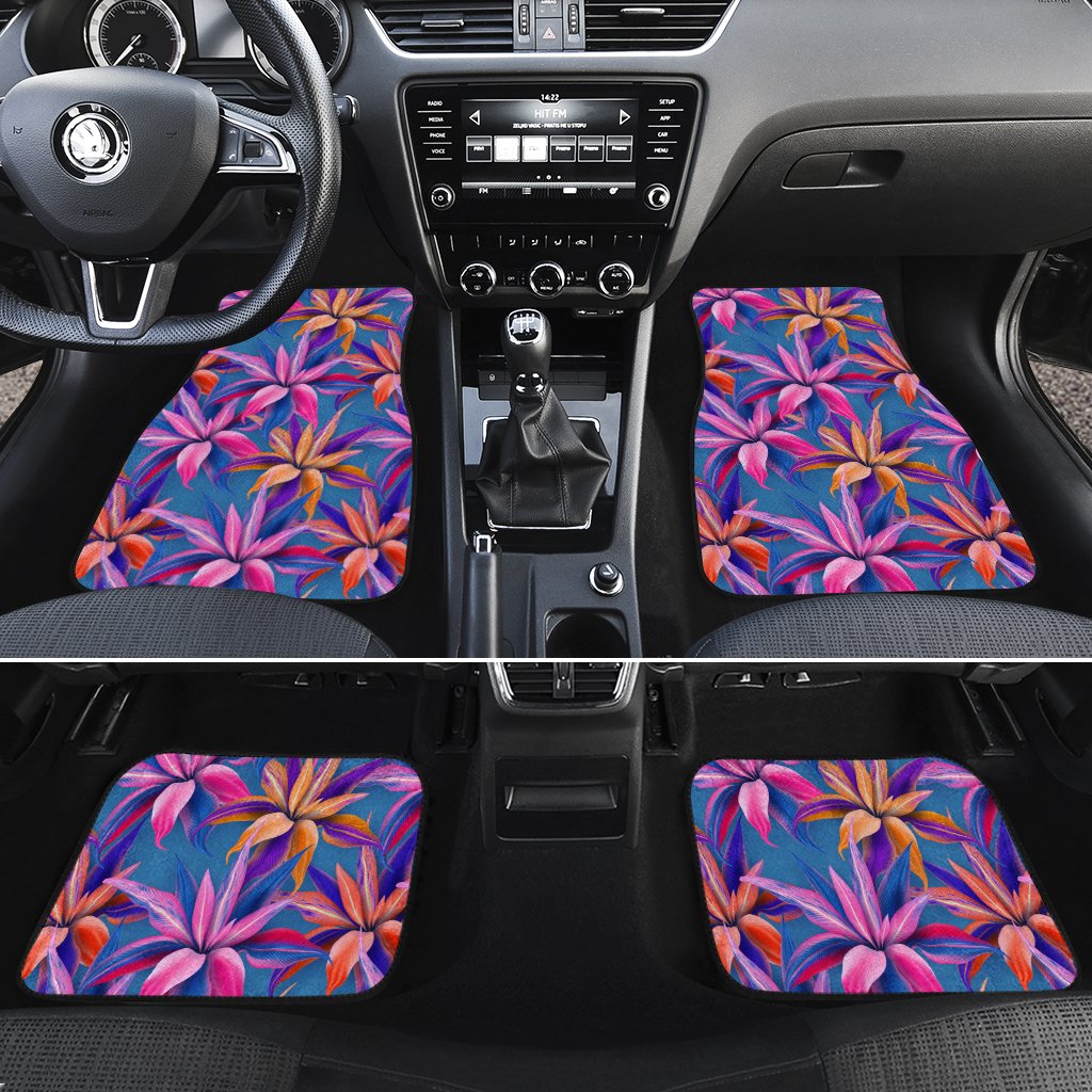 Hawaii Tropical Flowers Pink Hawaii Car Floor Mats Pink One Size - Polynesian Pride