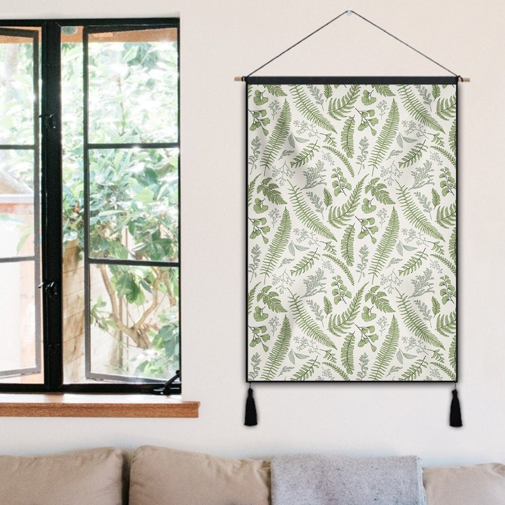 Hawaii Tropical Green Pattern Hanging Poster - AH- Hanging Poster 50 x 75 cm Cotton And Linen - Polynesian Pride