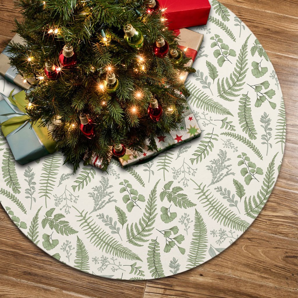 Hawaii Tropical Green Pattern Tree Skirt - Polynesian Pride