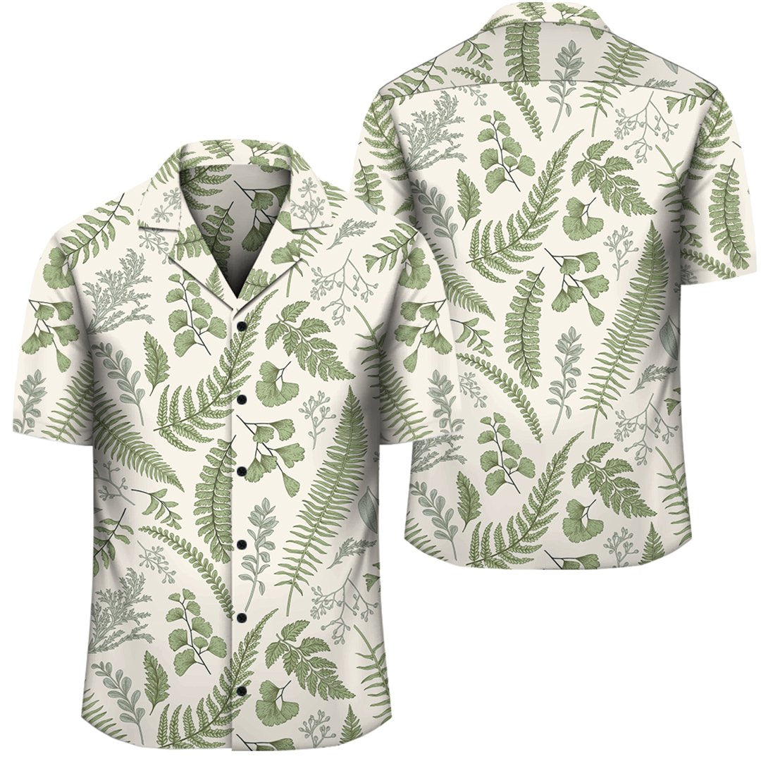 Hawaii Tropical Green Pattern Hawaiian Shirt Unisex Black - Polynesian Pride