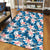 Hawaii Tropical Hibiscus Blue Area Rug - AH - Polynesian Pride