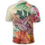 Hawaii Tropical Hibiscus Turtle Beige Polo Shirt - Polynesian Pride