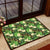 Hawaii Tropical Leaves And Plumeria Hawaii Door Mat Door Mat Black - Polynesian Pride