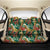 Hawaii Tropical Leaves Flowers And Birds Floral jungle Back Seat Cover One Size Black Back Car Seat Covers - Polynesian Pride