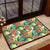 Hawaii Tropical Leaves Flowers And Birds Floral jungle Hawaii Door Mat Door Mat Black - Polynesian Pride