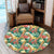 Hawaii Tropical Leaves Flowers And Birds Floral jungle Round Carpet - AH Round Carpet Luxurious Plush - Polynesian Pride