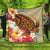 Hawaii Tropical Turtle Hibiscus And Plumeria Premium Quilts - AH Black - Polynesian Pride