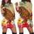 Hawaii Tropical Turtle Hibiscus And Plumeria Hoodie Dress - AH Black - Polynesian Pride