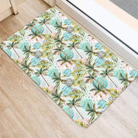 Hawaii Tropical Watercolor Palm Tree Leaf Hawaii Door Mat - Polynesian Pride