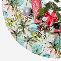 Hawaii Tropical Watercolor Palm Tree Leaf Tree Skirt - Polynesian Pride