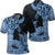 Hawaii Turtle Polo Shirt Polynesian Hibiscus Art Blue Unisex Black - Polynesian Pride