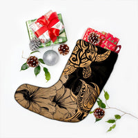 Hawaii Turtle Christmas Stocking Polynesian Hibiscus Art Gold - AH - Polynesian Pride