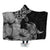 Hawaii Turtle Hooded Blanket Polynesian Hibiscus Art Gray - AH Hooded Blanket White - Polynesian Pride