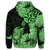 Hawaii Turtle Zip Hoodie Polynesian Hibiscus Art Green - Polynesian Pride