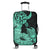 Hawaii Turtle Luggage Covers Polynesian Hibiscus Art Turquoise - AH Black - Polynesian Pride