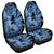 Hawaii Turtle Car Seat Covers Polynesian Hibiscus Art Ver 2.0 Blue - AH Universal Fit Black - Polynesian Pride