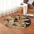 Hawaii Turtle Round Carpet Polynesian Hibiscus Art Ver 2.0 Gold - AH - Polynesian Pride