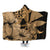 Hawaii Turtle Hooded Blanket Polynesian Hibiscus Art Ver 2.0 Gold - AH Hooded Blanket White - Polynesian Pride