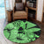 Hawaii Turtle Round Carpet Polynesian Hibiscus Art Ver 2.0 Green - AH - Polynesian Pride