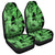 Hawaii Turtle Car Seat Covers Polynesian Hibiscus Art Ver 2.0 Green - AH Universal Fit Black - Polynesian Pride