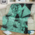 Hawaii Turtle Premium Blankets Polynesian Hibiscus Art Ver 2.0 Turquoise - AH - Polynesian Pride