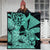 Hawaii Turtle Premium Quilts Polynesian Hibiscus Art Ver 2.0 Turquoise - AH - Polynesian Pride