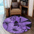 Hawaii Turtle Round Carpet Polynesian Hibiscus Art Ver 2.0 Violet - AH - Polynesian Pride