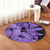 Hawaii Turtle Round Carpet Polynesian Hibiscus Art Ver 2.0 Violet - AH - Polynesian Pride