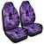 Hawaii Turtle Car Seat Covers Polynesian Hibiscus Art Ver 2.0 Violet - AH Universal Fit Black - Polynesian Pride