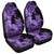 Hawaii Turtle Car Seat Covers Polynesian Hibiscus Art Violet - AH Universal Fit Black - Polynesian Pride