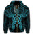 Hawaii Turtle Fixed Blue Zip Hoodie - Polynesian Pride