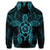 Hawaii Turtle Fixed Blue Zip Hoodie - Polynesian Pride