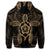 Hawaii Turtle Fixed Gold Zip Hoodie - Polynesian Pride