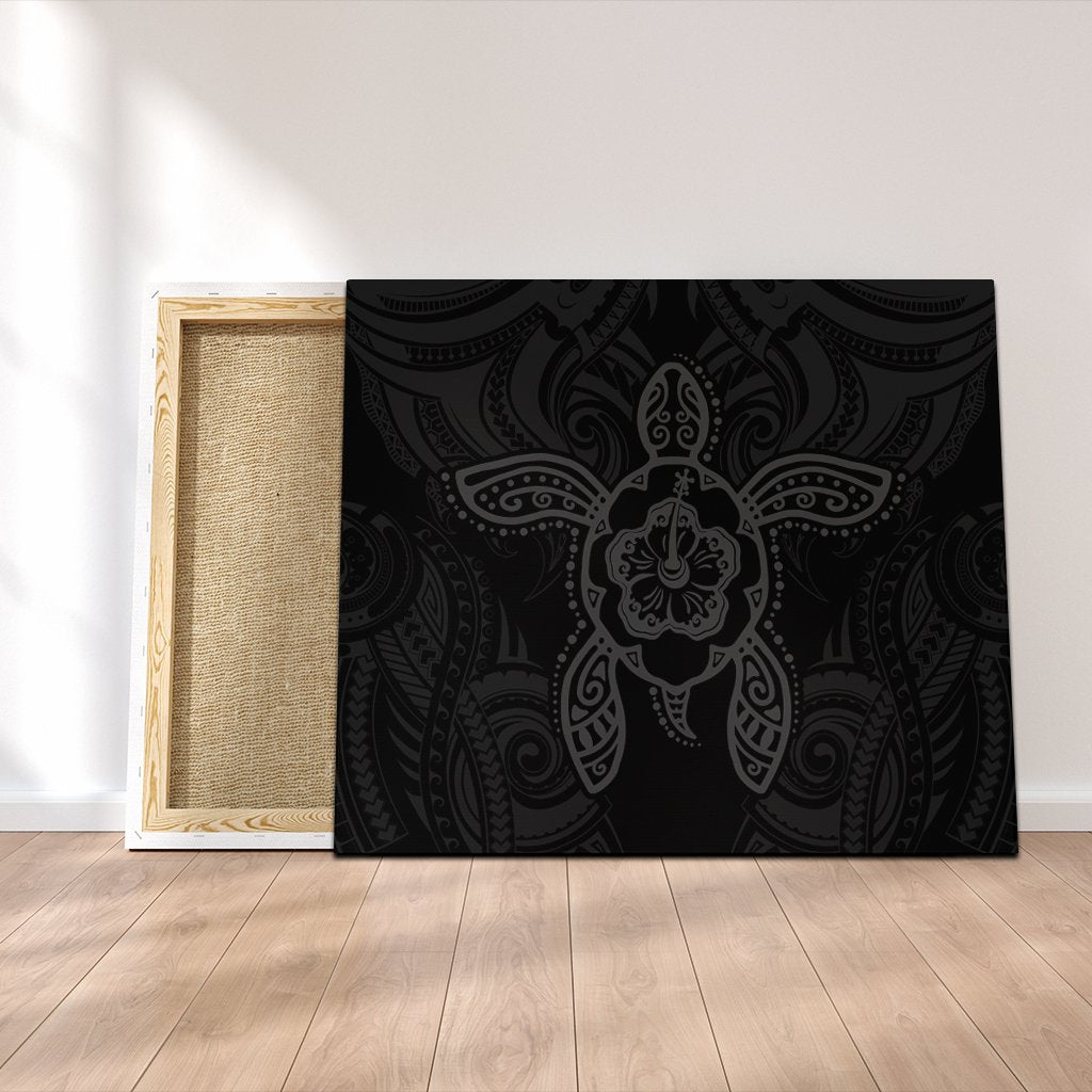 Hawaii Turtle Fixed Gray Canvas AH Canvas Poly-cotton - Polynesian Pride