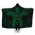 Hawaii Turtle Fixed Green Hooded Blanket AH Hooded Blanket White - Polynesian Pride