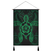 Hawaii Turtle Fixed Green Hanging Poster AH Hanging Poster Cotton And Linen - Polynesian Pride