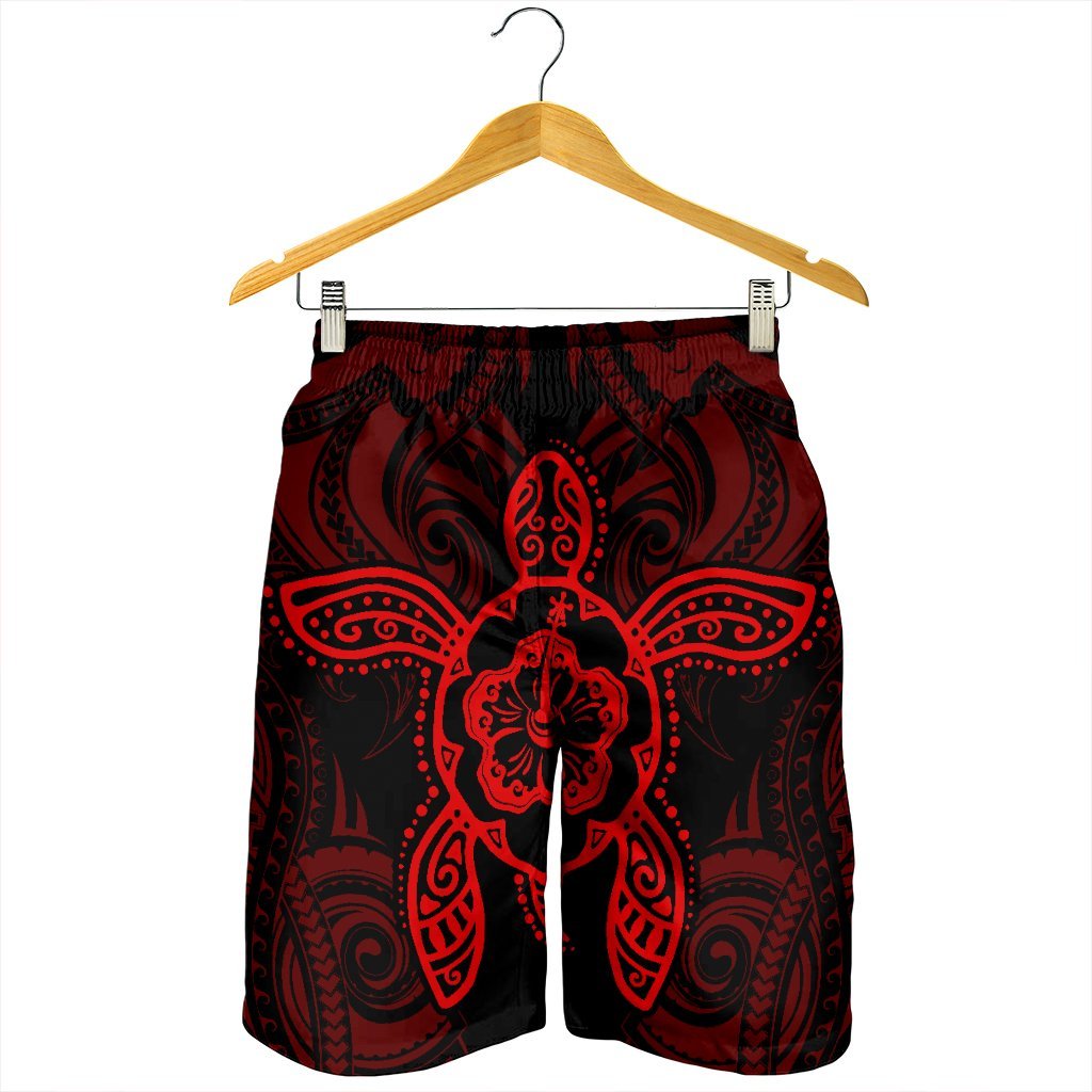 Hawaii Turtle Fixed Red Men's Shorts AH - Polynesian Pride